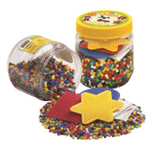 Set di perline termoadesive Pet Hama in vaso 4000 pezzi.