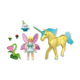 Playmobil - Unicorni Magici Sunshine Blossom con Fata - Set di Giocattoli