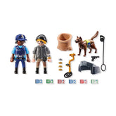 Playmobil - Ricerca della Polizia con Cane - Set di Giocattoli