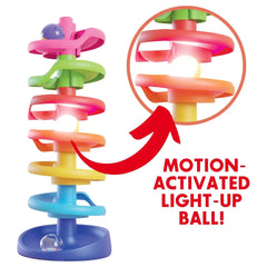 Quercetti - Giochi Prima Infanzia e Neonati - Spiral Tower Brightball - 46 cm - 1+ Anni