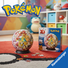 Ravensburger - Palla Puzzle 3D - Figure d'Azione Pokémon - Regione di Kanto
