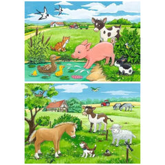 Ravensburger - Animal Children In The Country - 2x12 Pieces - Puzzles