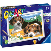 Ravensburger - Creart Cuccioli di Beagle - Pittura per Numeri - Arti e Mestieri