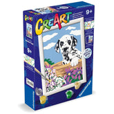 Ravensburger - Creart Dalmata con Fiori - Pittura per Numeri - Arti e Mestieri