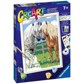 Ravensburger - Creart Coppia di Cavalli - Pittura per Numeri - Arti e Mestieri