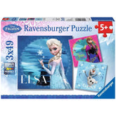 Ravensburger - Frozen - Elsa Anna e Olaf - 3x49 pezzi - Puzzle