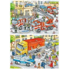 Ravensburger - Eroi in Azione - 2x24 Pezzi - Puzzle
