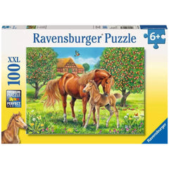 Ravensburger - Horse Happiness On The Meadow - 100 Pieces - Puzzles
