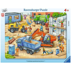 Ravensburger - Veicoli da Cantiere di Grandi Dimensioni - 40 Pezzi - Puzzle