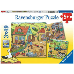 Ravensburger - Tanto da fare nella fattoria - 3x49 pezzi - Puzzle