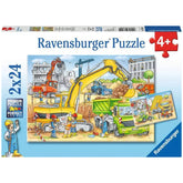 Ravensburger - Tanto da fare nel cantiere - 2x24 pezzi - Puzzle