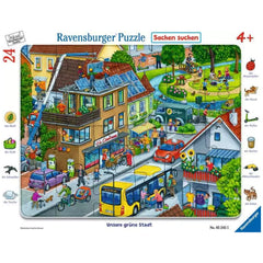 Ravensburger - La nostra città verde - 24 pezzi - Puzzle educativi