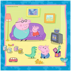 Ravensburger - Peppa Pig - La Famiglia e gli Amici di Peppa - 3x49 Pezzi - Puzzle