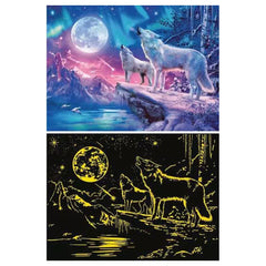 Ravensburger - Puzzle - Star Line Lupo nelle Luci del Nord 500pz - 12 Anni