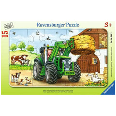 Ravensburger - Trattore nella fattoria - 15 pezzi - Puzzle