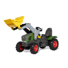 Rolly Toys - Trattore Rolly Farmtrac Fendt 211 Vario con pala e ruote gonfiabili giocattolo da cavalcare