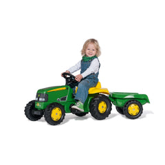 Rolly Toys - Rollykid Trattore John Deere con Rimorchio Giocattoli da Montare