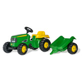 Rolly Toys - Rollykid John Deere Tractor With Trailer Riding Toys