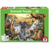 SCHMIDT SPIELE - Puzzle di Animali in Africa da 60 Pezzi - Puzzle