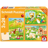 SCHMIDT SPIELE - I miei amici della fattoria 3x24 pezzi - Puzzle