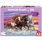 SCHMIDT SPIELE - Trio di Cavalli Selvaggi 200 Pz Puzzle per Bambini - Puzzle