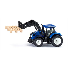 Siku - New Holland con forche per pallet e pallet - Veicoli da gioco