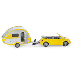 Siku - Volkswagen Beetle con rimorchio caravan - Veicoli da gioco