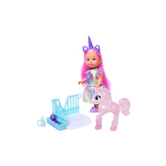 Simba - Bambole - Set di gioco Evi Love Unicorn - 12 cm - 3+ Anni