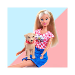 Simba - Bambole - Steffi Love Dog Fun con Cucciolo - 3 Anni - Gioco interattivo
