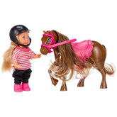 Simba - Evi LOVE con Pony - Bambole, Set da Gioco e Figure Giocattolo