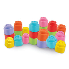 Soft Clemmy - Tocca e Gioca 20 Blocchi Morbidi da Costruzione Giocattoli per Attività per Bambini