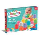 Soft Clemmy - Tocca e Gioca 20 Blocchi Morbidi da Costruzione Giocattoli per Attività per Bambini
