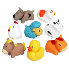 Teorema - Giochi per il bagnetto - Set Animali della Fattoria - Gomma - 18M+