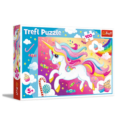 Trefl - Puzzle da 100 Pezzi - Bellissimo Unicorno - Puzzles - 5 - TRF16386