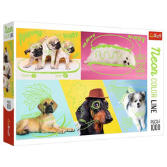 Trefl - Neon Color Line: Far out Dogs - Puzzle - 14+ - TRF10578