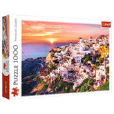 Trefl - Puzzle da 1000 Pezzi - Puzzle - +14 - Tramonto su Santorini - TRF10435