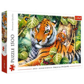 Trefl - 1500 piece puzzle - Two tigers - Puzzles Age +14 - TRF26159
