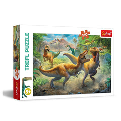 Trefl - 160-Piece Puzzle - Clash of the Tyrannosaurus Rex - Puzzles Age +6 - TRF15360