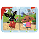 Trefl - 2 Puzzles in 1 - Baby Frame Bing - Puzzles Age +2 - TRF80020