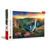 Trefl - 2000 Piece Puzzle - Háifoss Waterfall, Iceland - Puzzles Age +14 - TRF27091