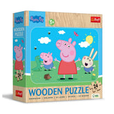 Trefl - 24 Piece Wooden Puzzle - Peppa Pig Meet Lovely Peppa - Puzzles Age +3 - TRF20262