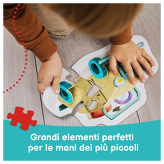 Trefl - 4 Puzzles in 1 Shaped - Baby Classic Construction Vehicles - Puzzles Age +2 - TRF36072
