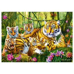 Trefl - Puzzle da 500 Pezzi - Famiglia di Tigri - 10+ - TRF37350