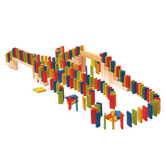 Woodiland - Rally di Domino in Legno Gigante da 200 Pezzi - Attrezzatura da Gioco per Esterni