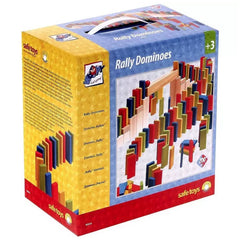 Woodiland - Rally di Domino in Legno Gigante da 200 Pezzi - Attrezzatura da Gioco per Esterni
