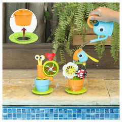 Yookidoo - Pour 'N' Grow Spinning Garden - Giocattoli da Bagno - 18 Mesi+ - YKD40240