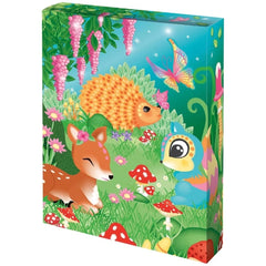 ARTISTA Glitter Window Picture features a vibrant forest scene with playful animals, perfect for arts & crafts projects.