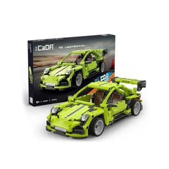 CaDA Legend Car Pull Back System features a glossy green toy car with black roof, wheels, and transparent windows on matte ca