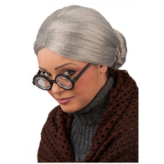 Carnival Toys - Granny Wig With White Hair For Fun Dress Up And Role Play - Pretend Professions And Role Playing