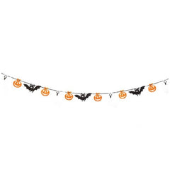 Carnival Toys - Halloween Decoration Horizontal String 150 Cm Black And Orange Festive Decor - Pretend Professions And Role Playing